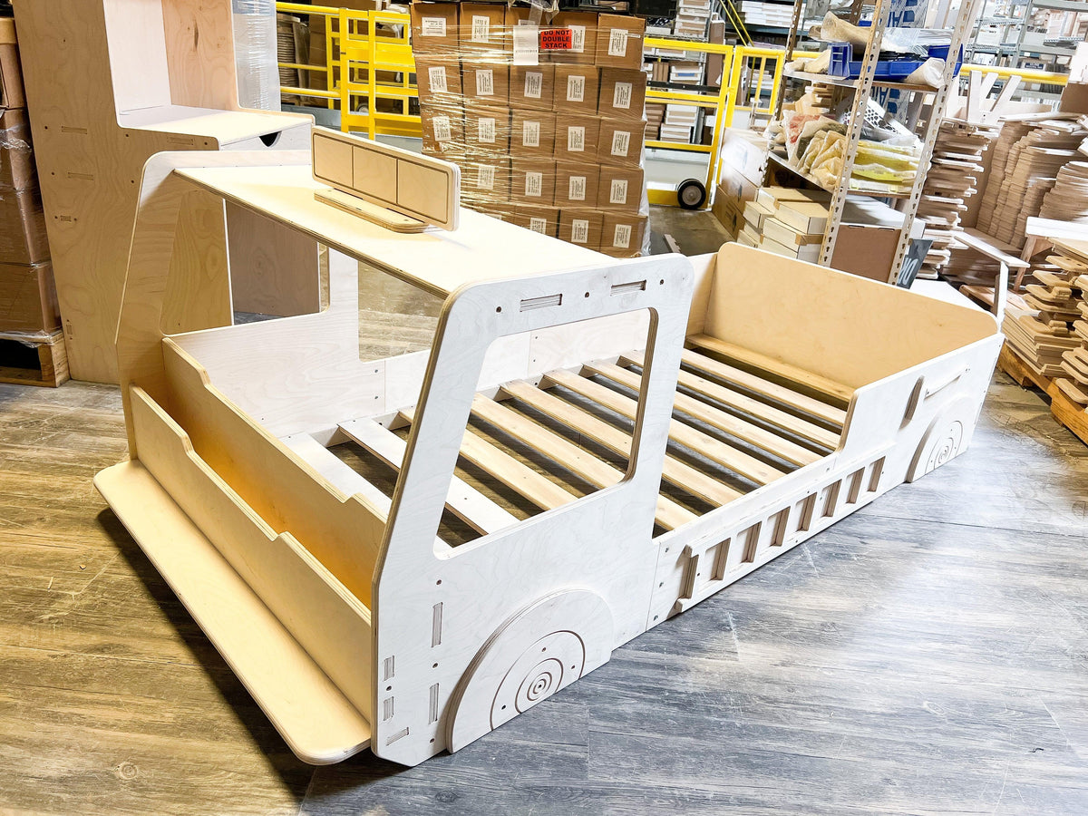 Fire Engine Floor Bed Crib Twin Full Toylandeu™