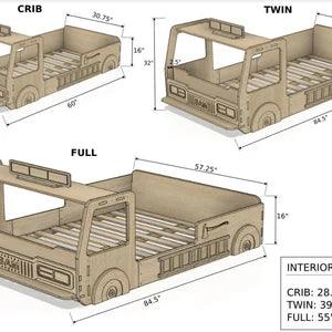 Fire Engine Floor Bed Crib Twin Full Toylandeu™