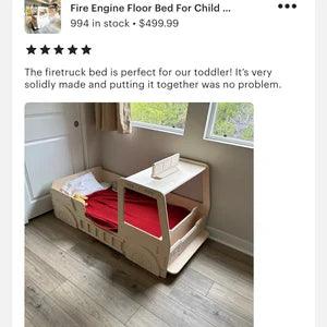 Fire Engine Floor Bed Crib Twin Full Toylandeu™