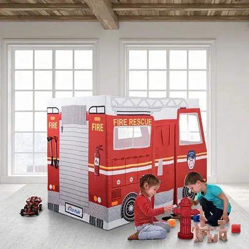 Deluxe Fire Truck Play Tent With Premium Cotton Construction - ToylandEU