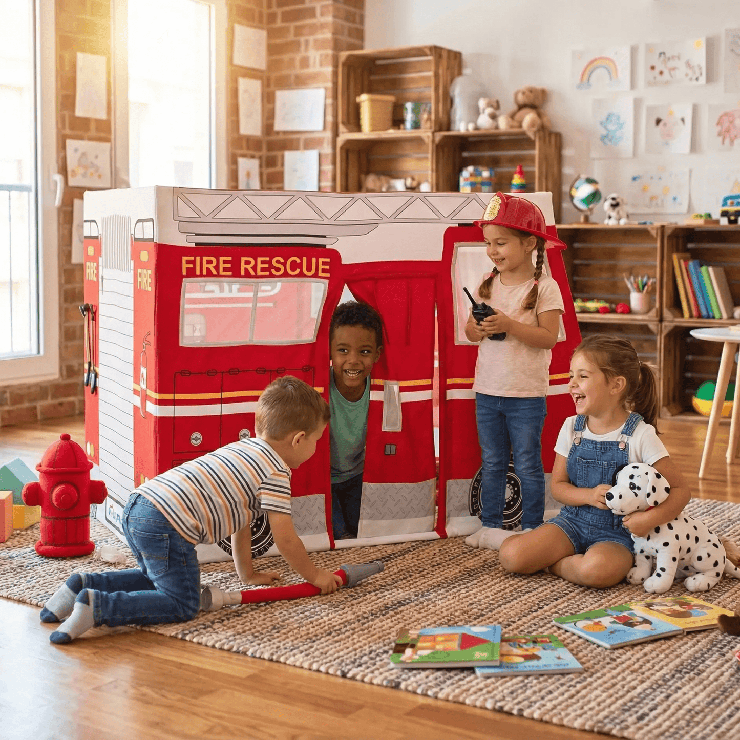 Fire Truck Play Tent for Kids - Role Play Kids