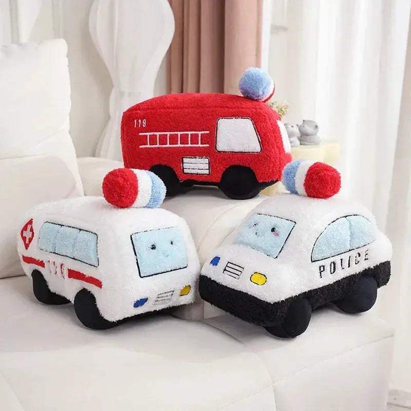 Fire Truck Plush Toy For Kids Soft Safe Birthday Gift - ToylandEU