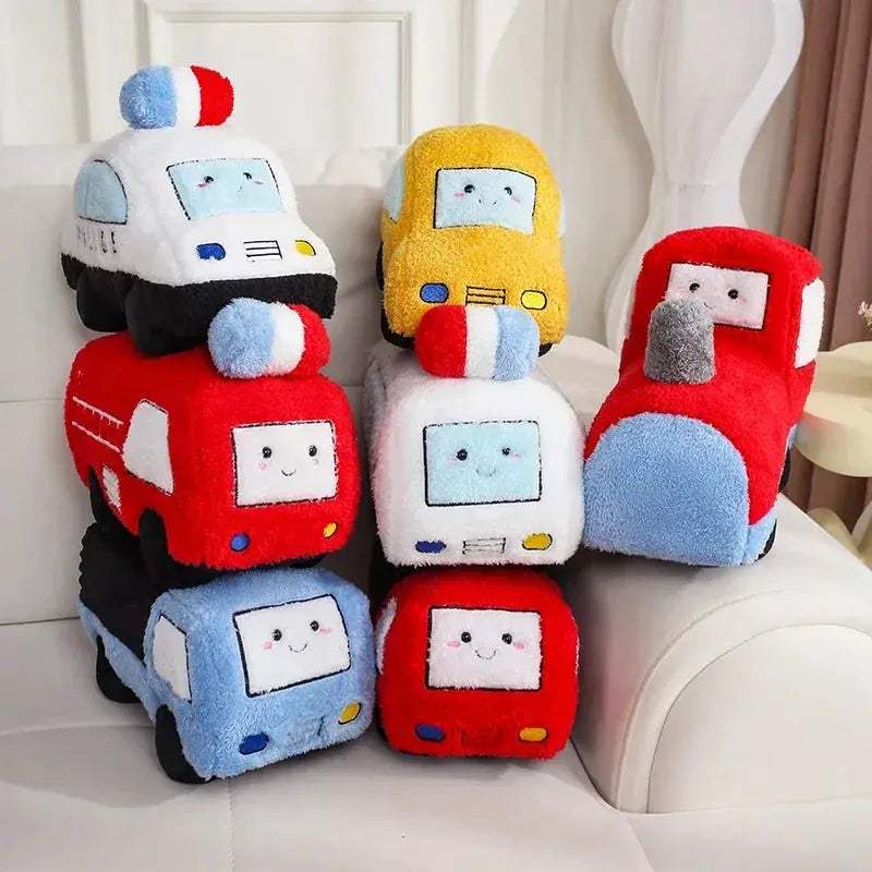 Fire Truck Plush Toy For Kids Soft Safe Birthday Gift - ToylandEU