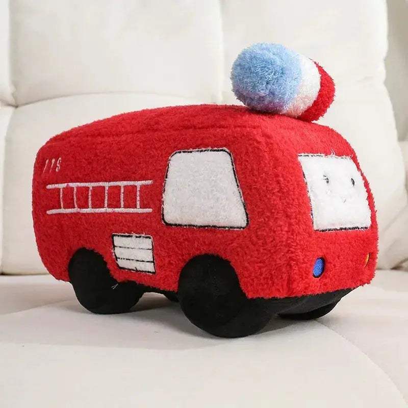 Fire Truck Plush Toy For Kids Soft Safe Birthday Gift - ToylandEU