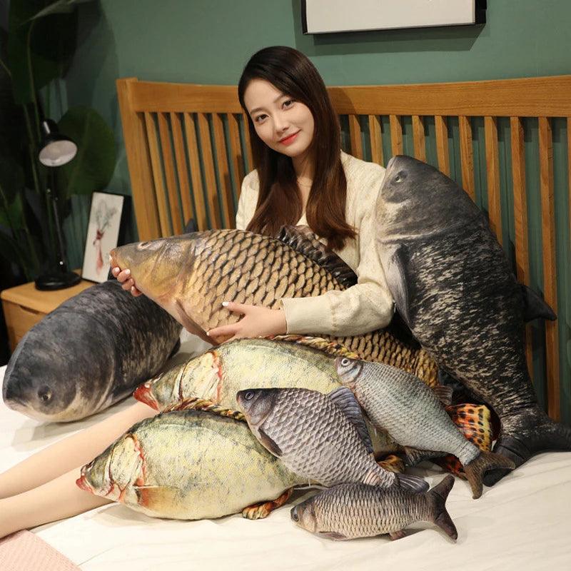 Fish Throw Pillow | 3D Tucked Legs | Toylandeu™