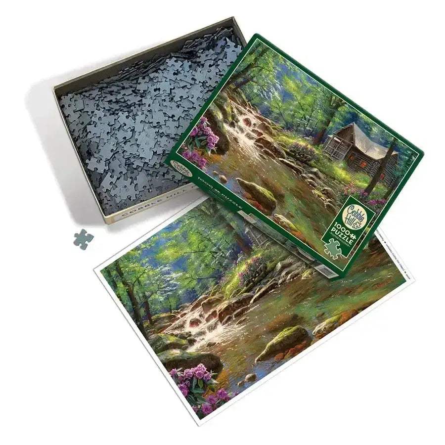 Fishing Cabin 1000 Piece Jigsaw Puzzle Relaxing Wilderness Scene - ToylandEU