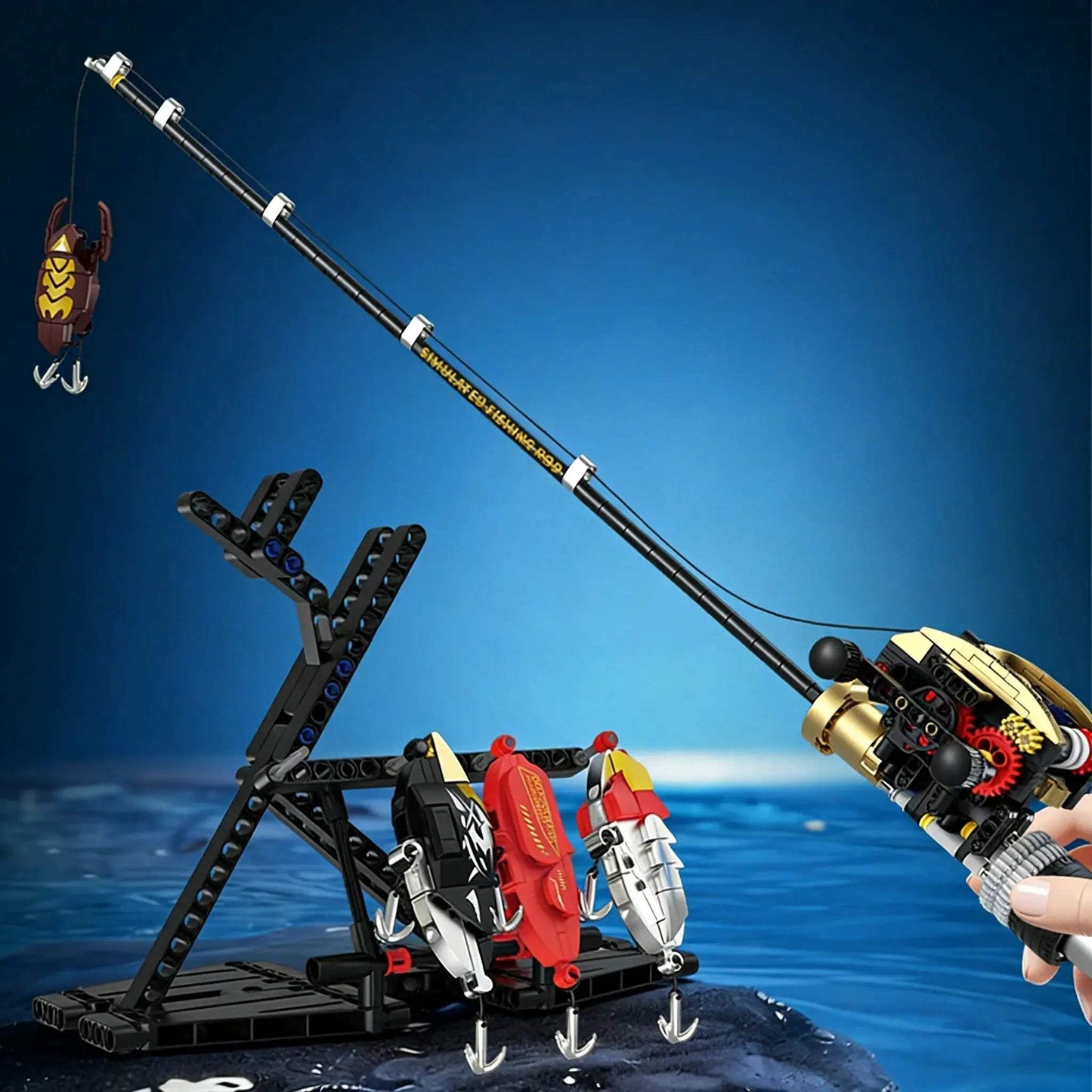  Fishing Rod Building Blocks Diy Educational Kit Kids -  ToylandEU™