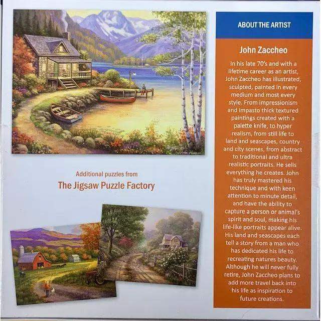 Jigsaw Puzzle Fishing At The Lake 300 Pieces With Poster - ToylandEU