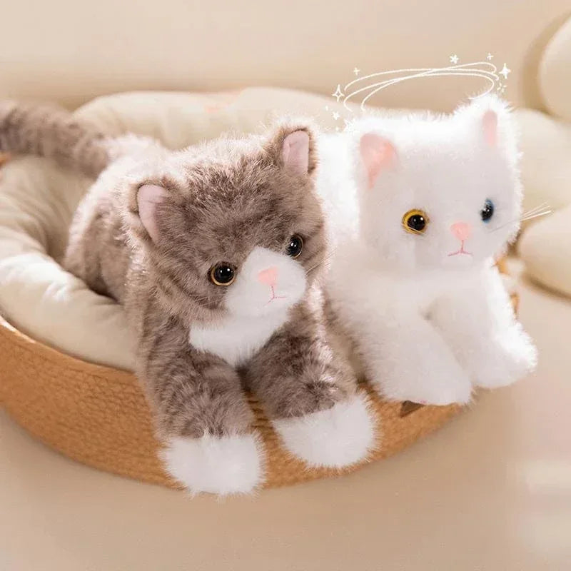 Five Color Plush Cat Toy Soft Stuffed Realistic Kitten Gift - ToylandEU
