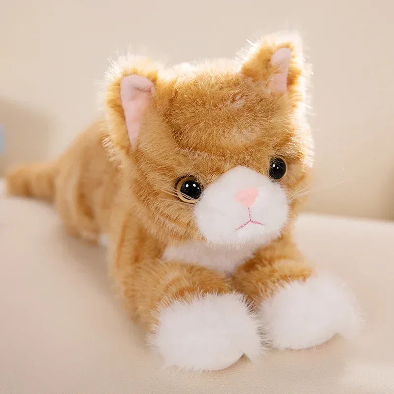 Five Color Plush Cat Toy Soft Stuffed Realistic Kitten Gift - ToylandEU