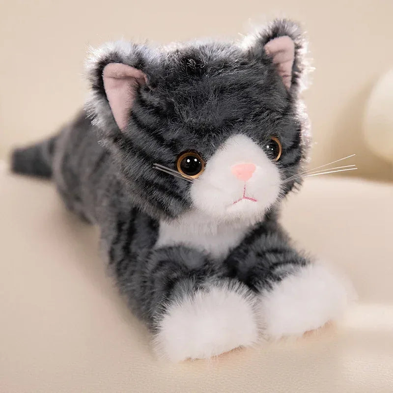 Five Color Plush Cat Toy Soft Stuffed Realistic Kitten Gift - ToylandEU