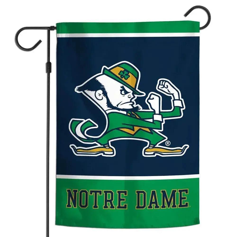  Notre Dame Fighting Irish Flag 2 Sided Leprechaun Garden -  ToylandEU™