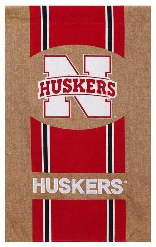  Nebraska Cornhuskers Burlap Flag 29 by 43 House Style CO -  ToylandEU™