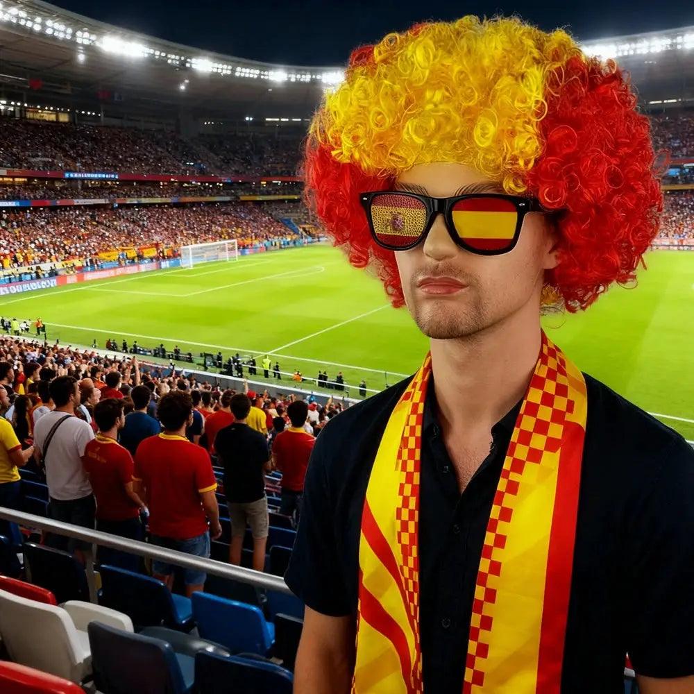  Flag Color Explosion Soccer Wig With Scarf Glasses -  ToylandEU™
