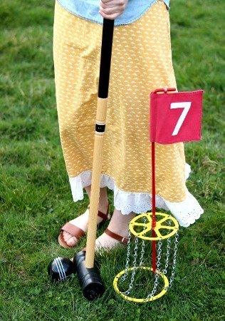 Flag Croquet Golf Game Amish Made Set Duffel Bag