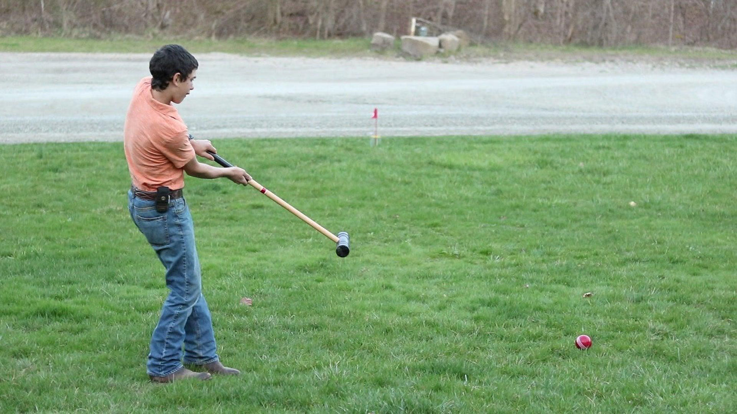 Flag Croquet Golf Game Amish Made Set Duffel Bag