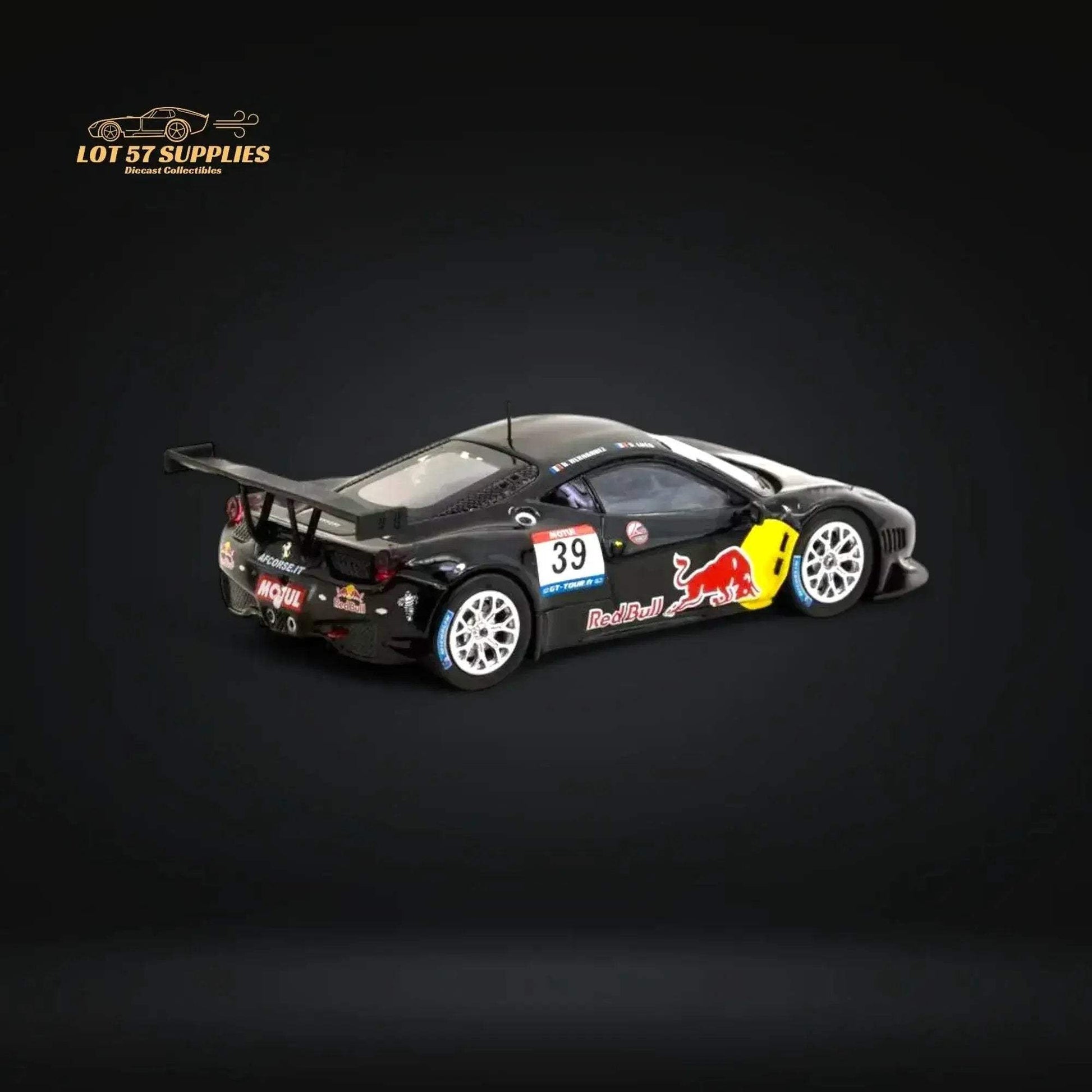 Tarmac Works Hobby64 Ferrari 458 Italia GT3 #39 GT TOUR 2011 Red Bull 1:64 - ToylandEU