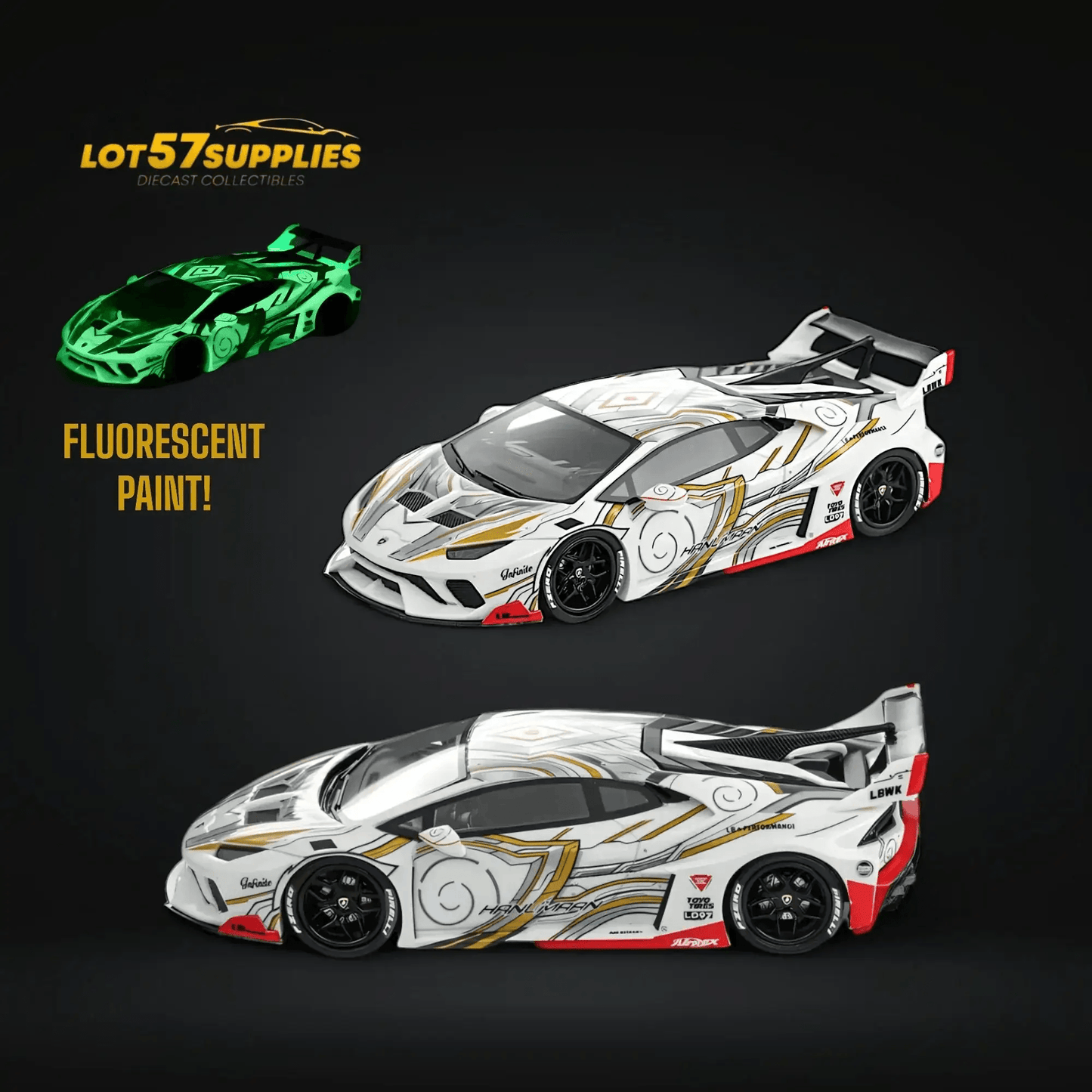  Flame Lamborghini Huracan GT LP610 White Gray 1:64 -  ToylandEU™