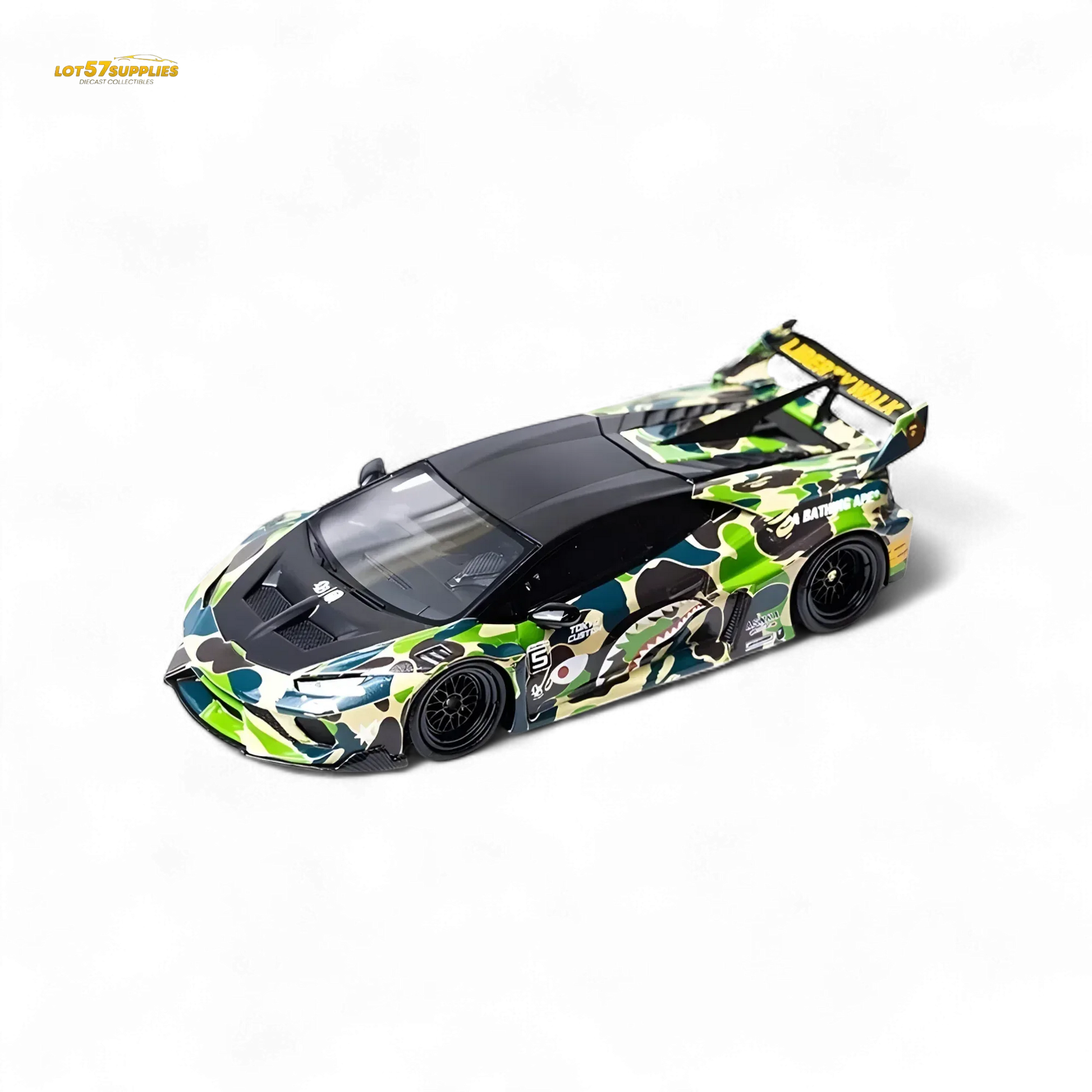 Flame Lamborghini Huracan LP610-4 LWBK WideBody Camouflage 1:64 - ToylandEU