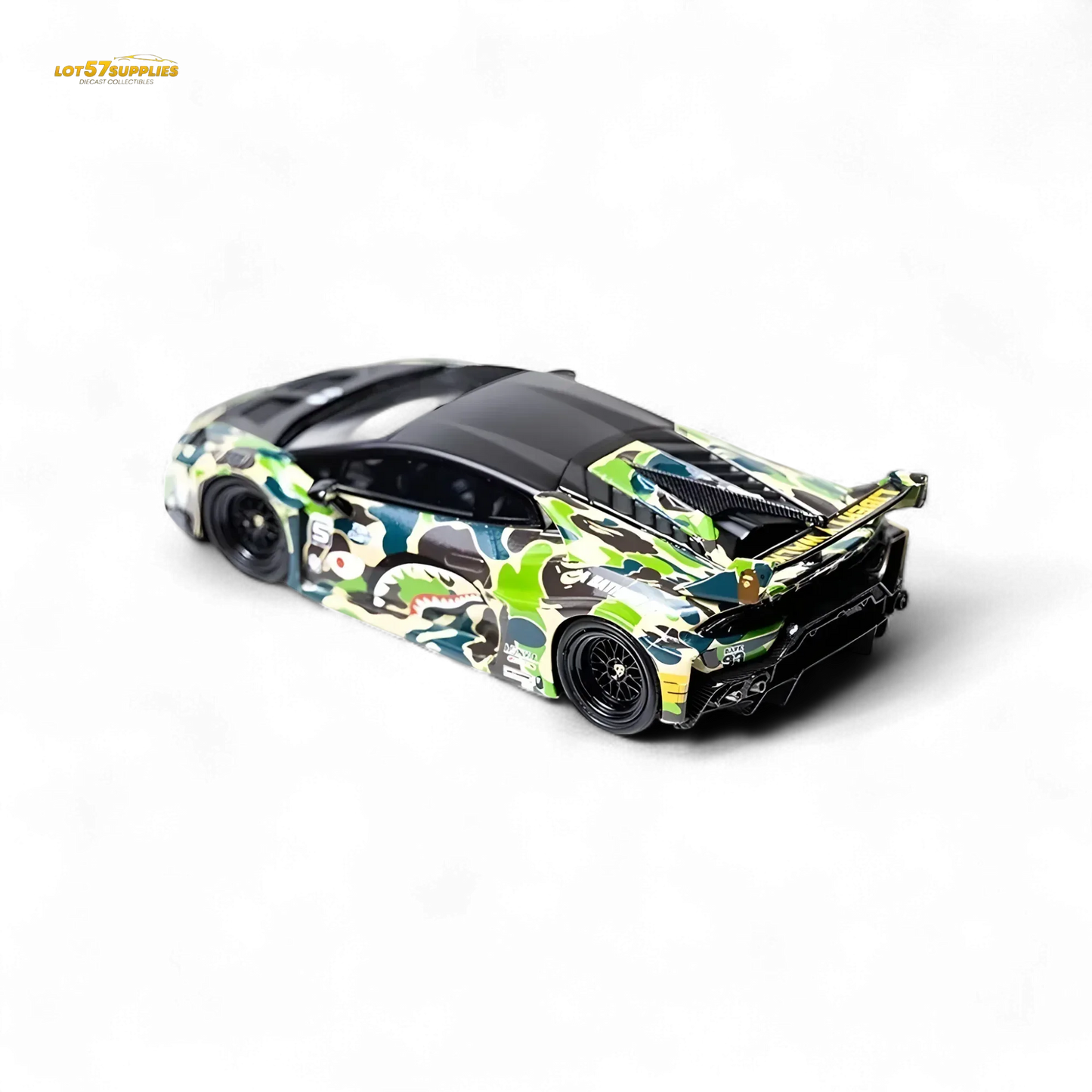 Flame Lamborghini Huracan LP610-4 LWBK WideBody Camouflage 1:64 - ToylandEU