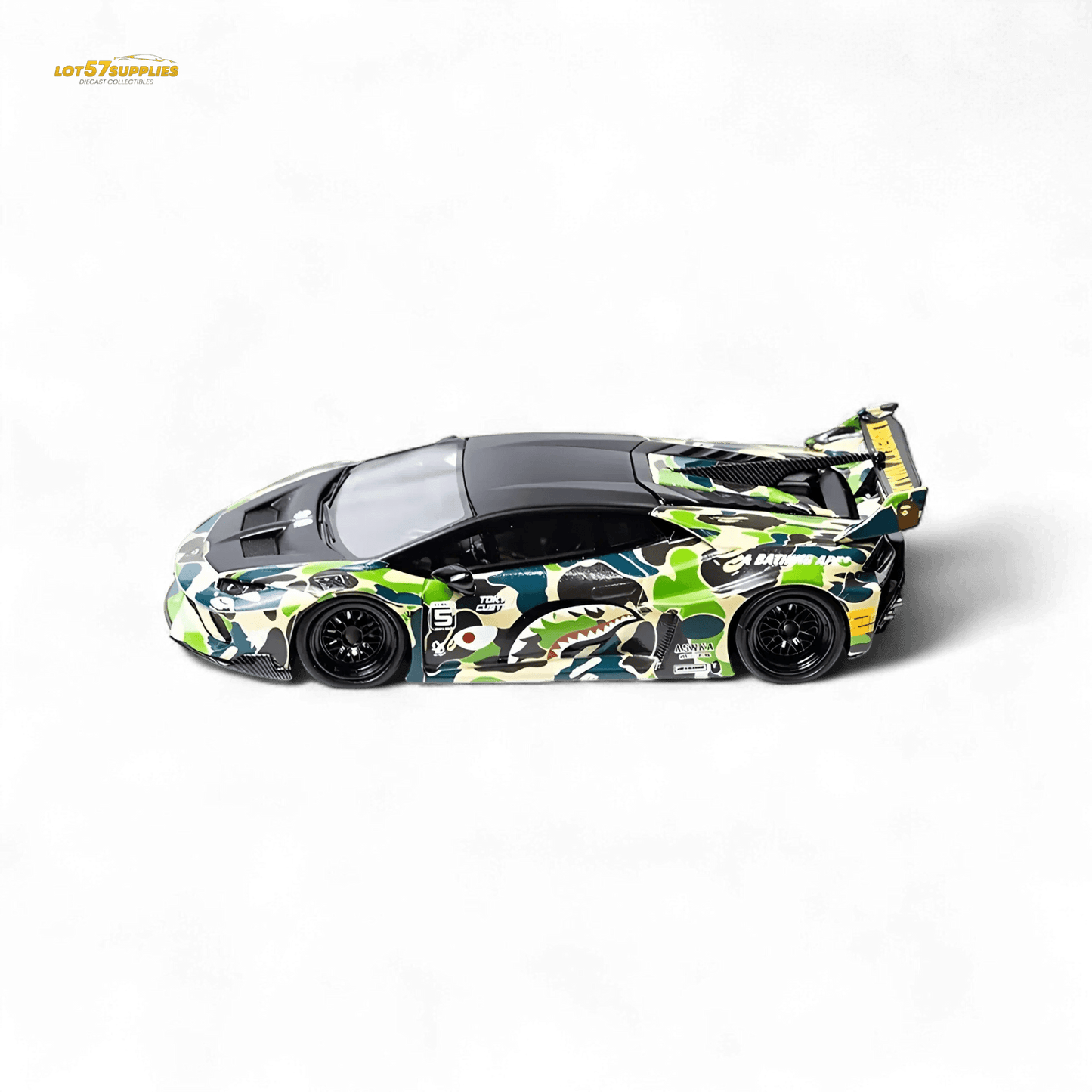 Flame Lamborghini Huracan LP610-4 LWBK WideBody Camouflage 1:64 - ToylandEU