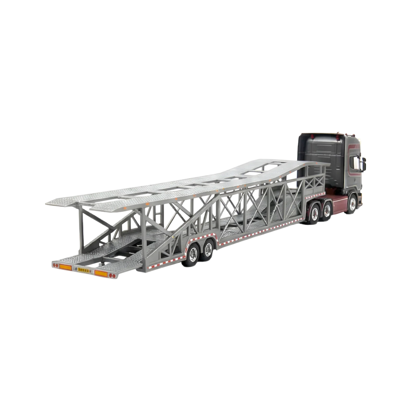 Flame Scania Car Carrier Transport Truck Grey Red 1:64 - Limited to 299 Pcs - ToylandEU