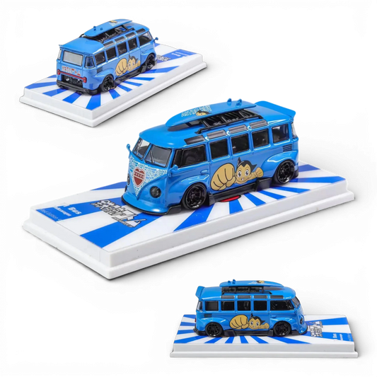  Flame VW Volkswagen T1 Astro Boy Blue 1:64 -  ToylandEU™