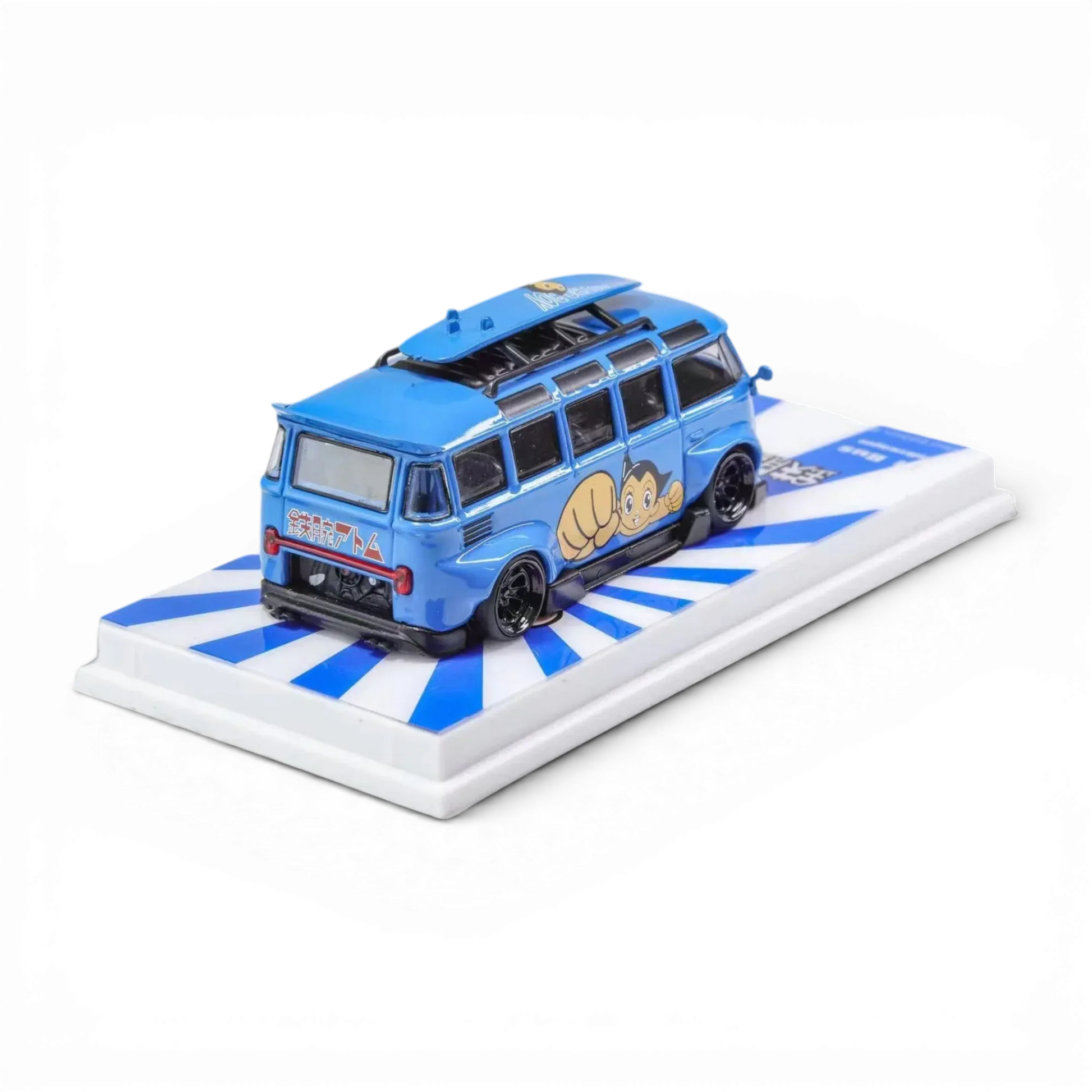 Flame VW Volkswagen T1 Astro Boy Blue 1:64 - ToylandEU