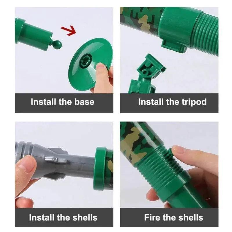  Flash Cannon Mortar Toy Set Automatic Rocket Launcher with 6 Luminous Shells for Kids Birthday Gifts -  ToylandEU™