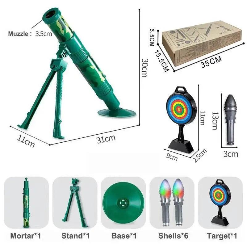  Flash Cannon Mortar Toy Set Automatic Rocket Launcher with 6 Luminous Shells for Kids Birthday Gifts -  ToylandEU™