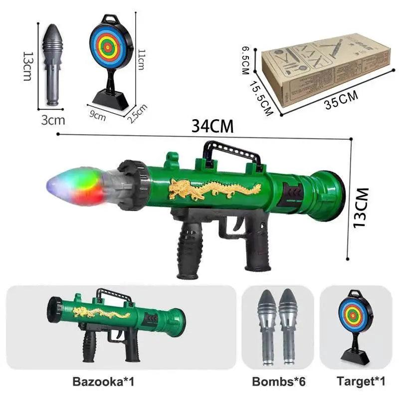  Flash Cannon Mortar Toy Set Automatic Rocket Launcher with 6 Luminous Shells for Kids Birthday Gifts -  ToylandEU™