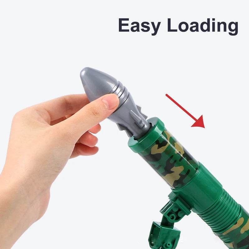 Flash Cannon Mortar Toy Set Automatic Rocket Launcher with 6 Luminous Shells for Kids Birthday Gifts - ToylandEU