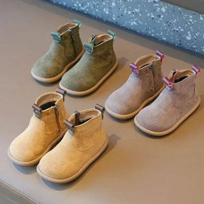  Kids Ankle Boots Winter Warmth Anti Slip Plush Lining -  ToylandEU™
