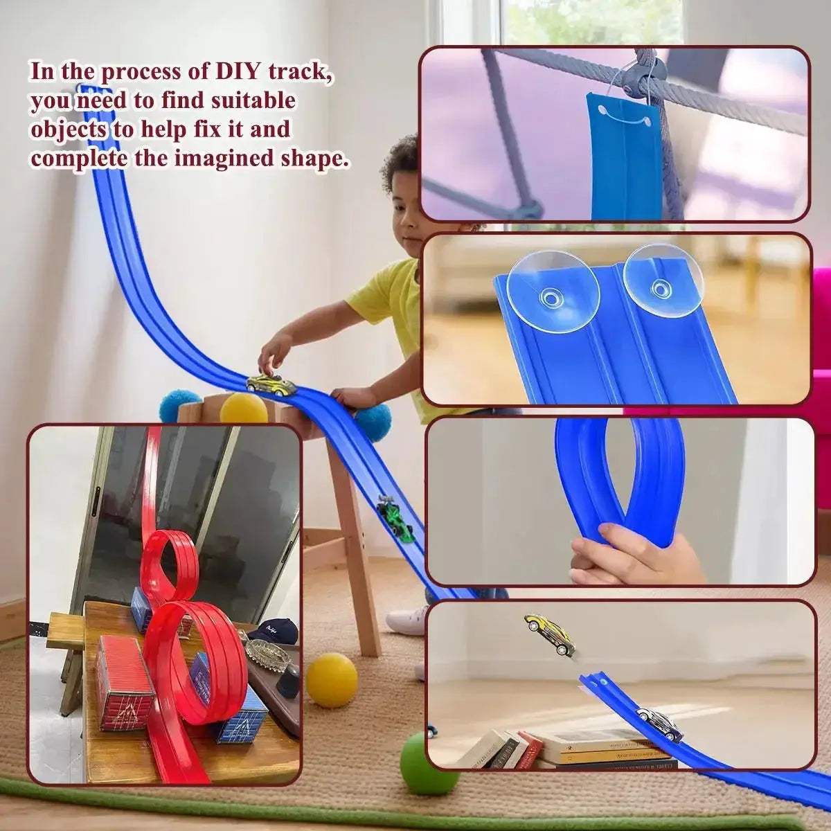 Flexible DIY Race Track For 1/64 Cars Portable Roll Up - ToylandEU