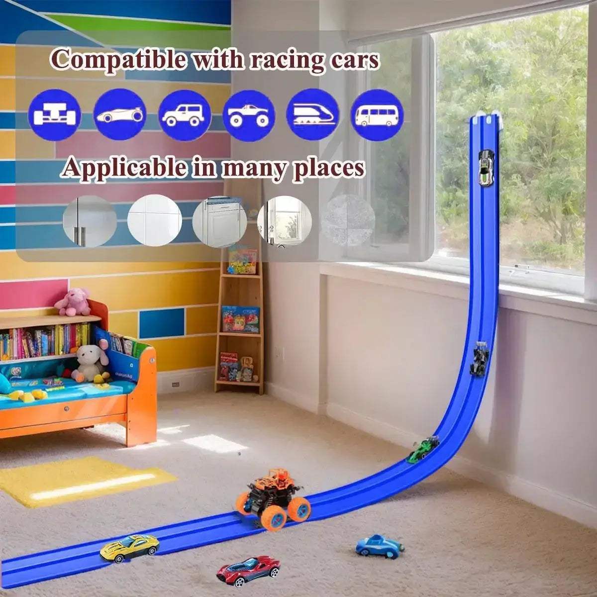 Flexible DIY Race Track For 1/64 Cars Portable Roll Up - ToylandEU