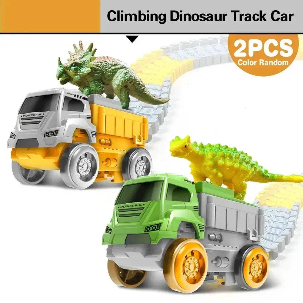 Flexible Dinosaur Car Track With LED Lights For Kids - ToylandEU