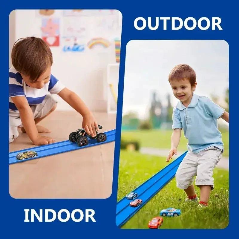  Flexible Race Car Ramp Track Sensory Toy Two Cars -  ToylandEU™