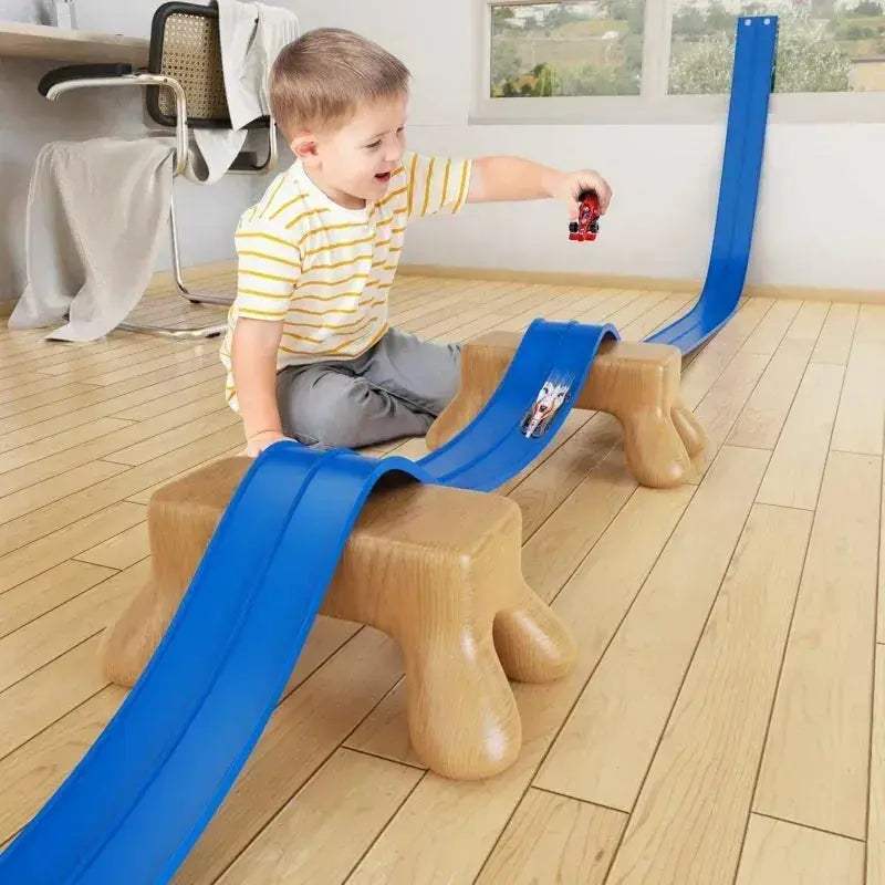 Flexible Race Car Ramp Track With Two Cars Sensory Toy - ToylandEU