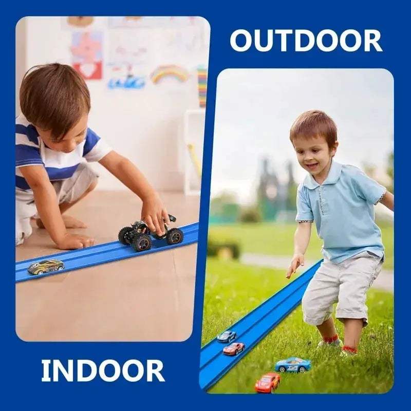 Flexible Race Car Ramp Track With Two Cars Sensory Toy - ToylandEU