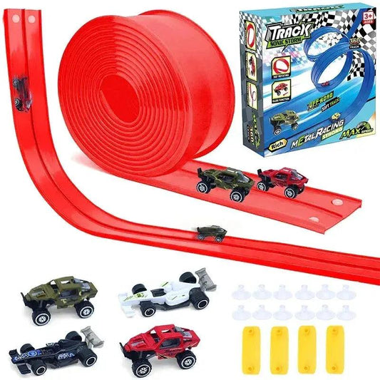  Flexible Race Track Roll Up With Double Lanes For Kids -  ToylandEU™