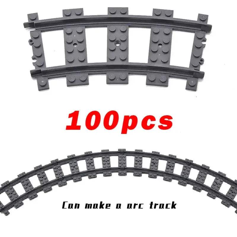 Flexible Train Tracks and Forked Crossing for Lego Compatible Blocks - ToylandEU
