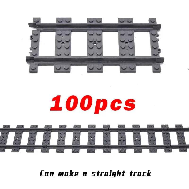 Flexible Train Tracks and Forked Crossing for Lego Compatible Blocks - ToylandEU