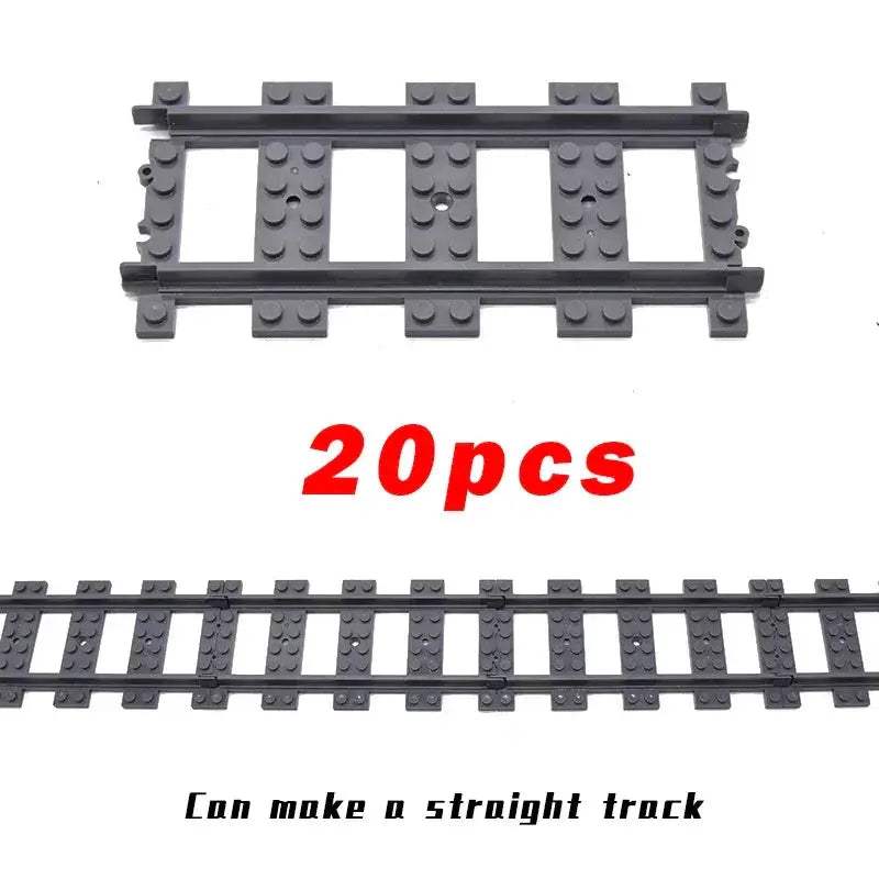 Flexible Train Tracks and Forked Crossing for Lego Compatible Blocks - ToylandEU