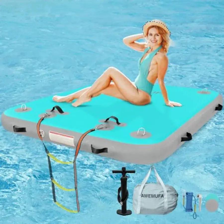  Inflatable Floating Dock With Ramp For Easy Access -  ToylandEU™