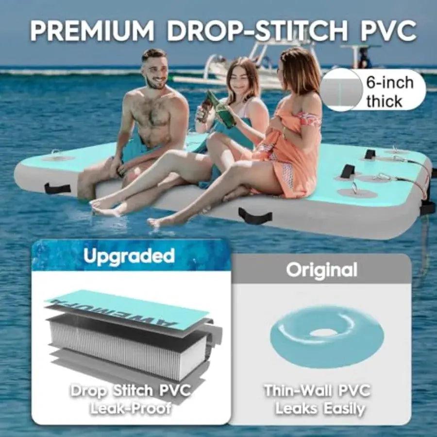  Inflatable Floating Dock With Ramp For Easy Access -  ToylandEU™