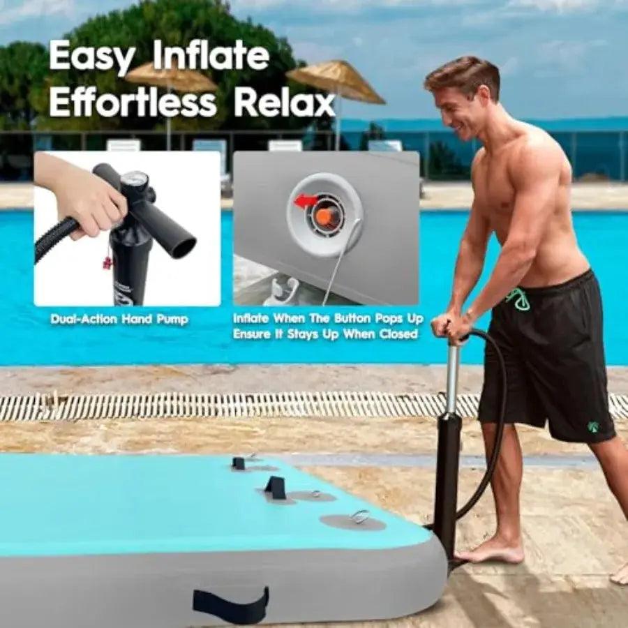  Inflatable Floating Dock With Ramp For Easy Access -  ToylandEU™