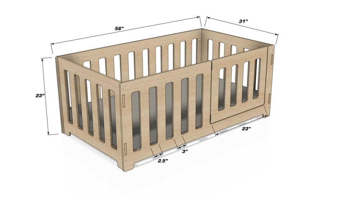 Floor Bed | Baltic Birch Sides Untreated | Toylandeu™