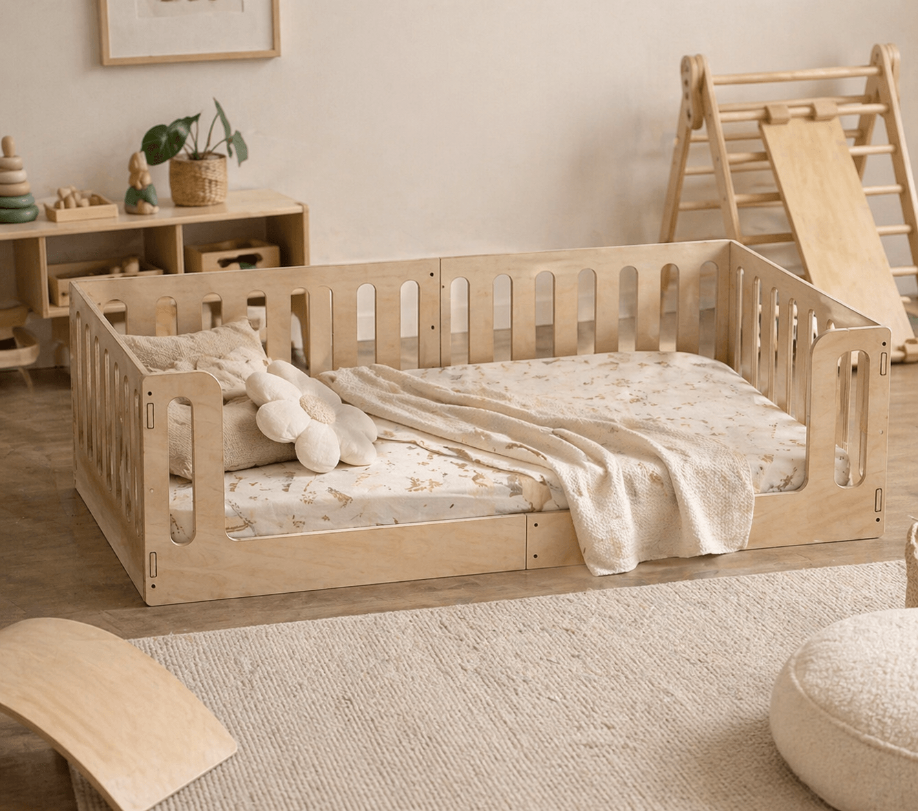 Floor Bed For Kids | Baltic Birch Plywood | Toylandeu™