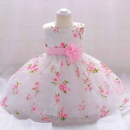  Floral Embroidered Baby Girl Dress For First Birthday -  ToylandEU™