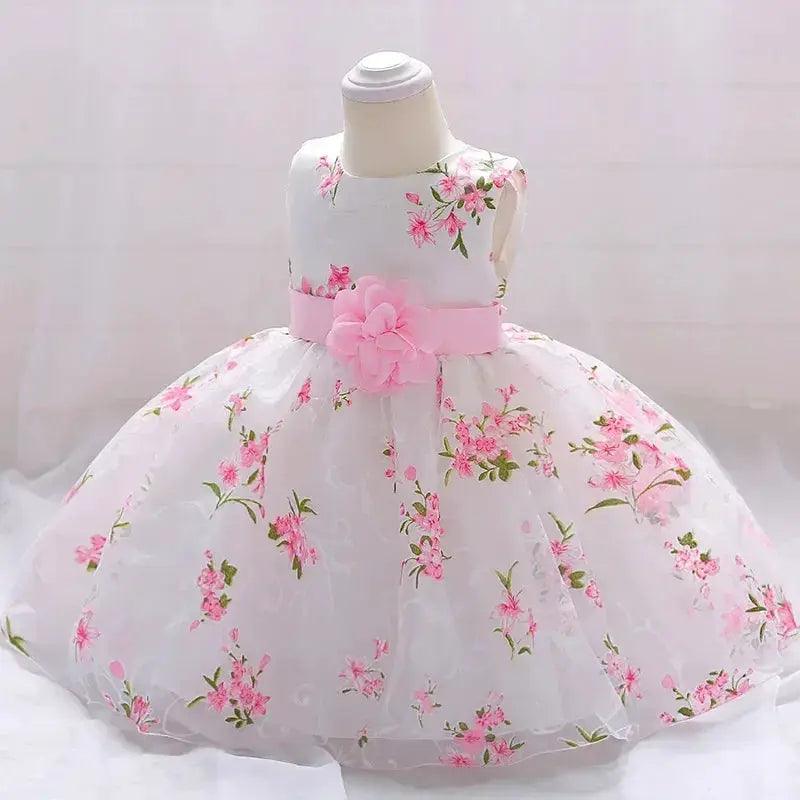  Floral Embroidered Baby Girl Dress For First Birthday -  ToylandEU™